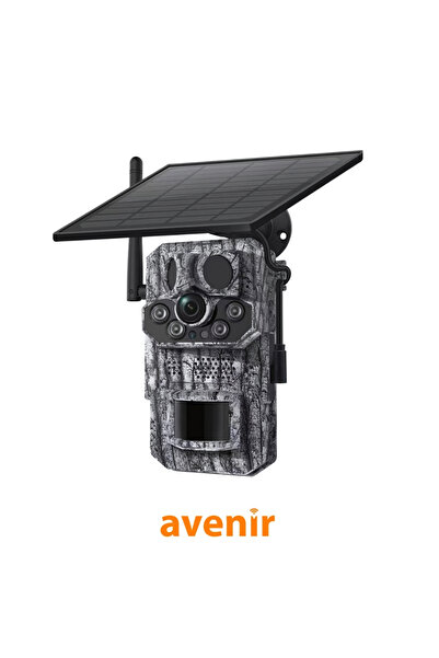 AVENİR AV-S443H 3mp 4g Solar Panelli Gps Black Light Fotokapan Gece Görüşlü S...