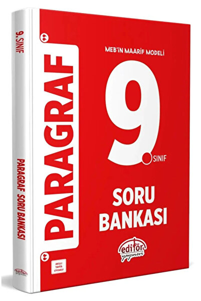Editör Yayınevi 2025-2026 Güncel Yeni Editör 9. Sınıf Paragraf Soru Bankası