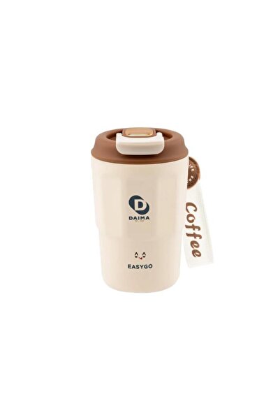 Daima Easy Go 380 ml Hot Cold Steel Cream Thermos