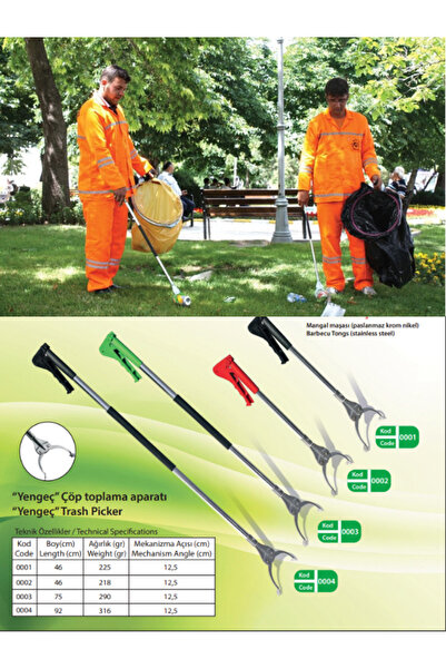 Masfitech Çöp Toplama Aparatı Düz Ağız 92 cm