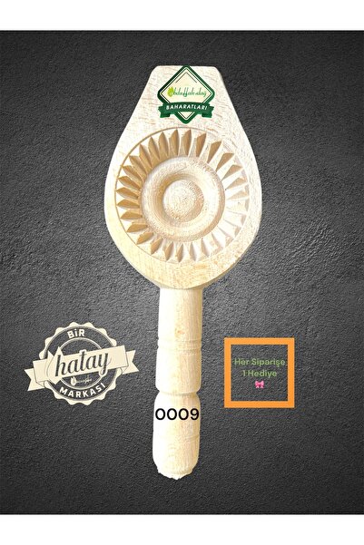 ABDULLAH DAĞ Hatay Yöresinden Doğal Ahşap Tahta Pasta Kömbe Kerebiç Kalıbı 0009