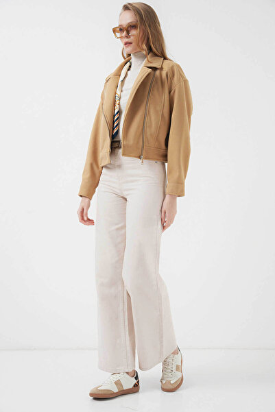 Bigdart Short Cashmere Light Brown Women's Jacket 0717