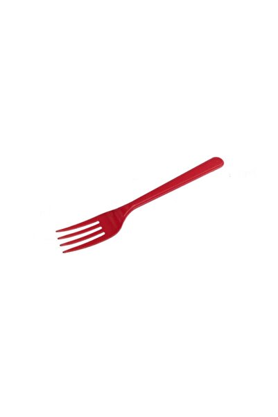 Pink Party Concept Red 25 Piece Round Plate, Glass and Fork Set 22 cm