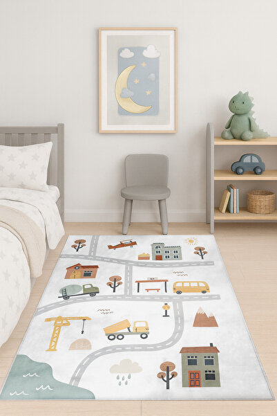 Bebişim Halı Eğitici Yol Bambu Çocuk Odası Halısı