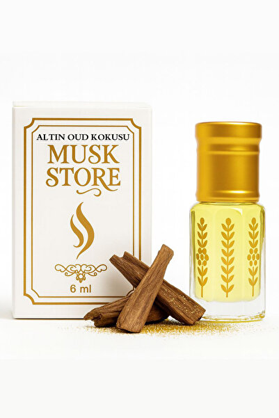 MUSK STORE Altın Oud Kokusu Parfümü esans alkol içermeyen 6ml Gold oud