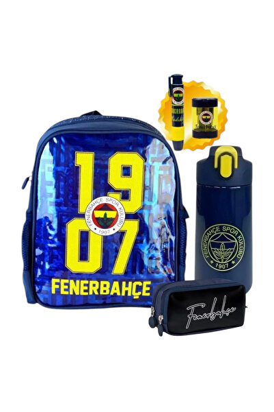 Fenerbahçe Lisanslı Anaokulu Çantası, Çift Gözlü Kalem Çantası - Çelik Matara...