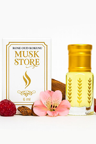 MUSK STORE ROSE OUD KOKUSU Parfümü esans alkol içermeyen 6ml gülün zarif ve r...