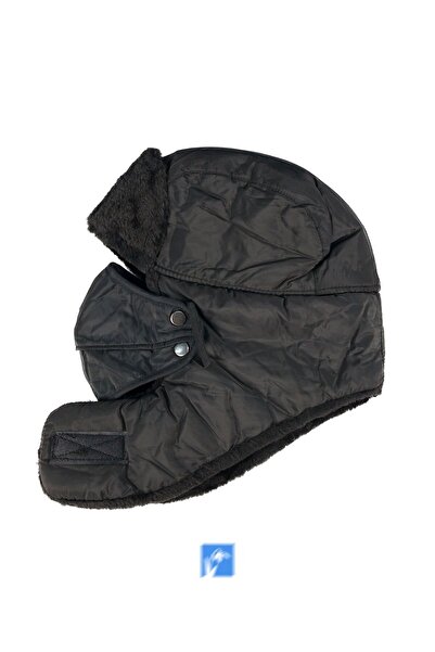 Kardelen Butik Denizli %70 Acrylıc %30 Cotton, Suya Dayanıklı İçi Yumoş Kürklü Rus Pilot Şapka ( Maskeli )