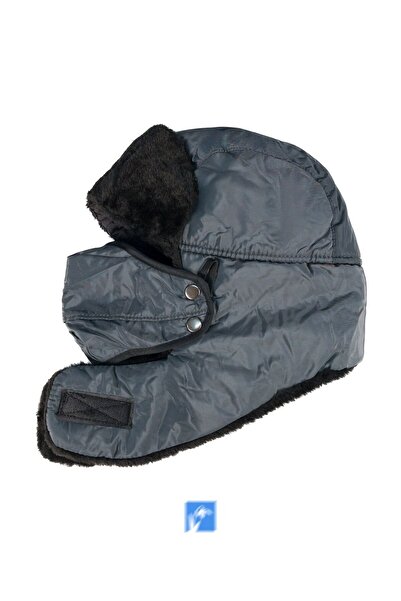 Kardelen Butik Denizli %70 Acrylıc %30 Cotton, Suya Dayanıklı İçi Yumoş Kürklü Rus Pilot Şapka ( Maskeli )