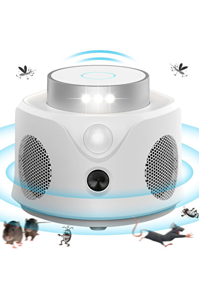 BIRAI Repelent cu ultrasunete pentru rozătoare UR02S, acoperire 360°, 3 modur...