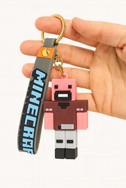 KAYLANIN DÜNYASI Minecraft Figürlü 3D Silikon Anahtarlık | Creeper, Steve, Zo...