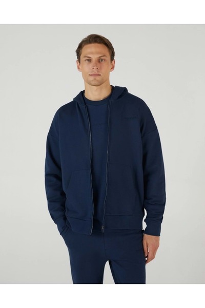 SKECHERS S242112 M Essential Full Zip Hoodie Sweatshirt Спортивний верх Чоловічий куртка СИНІЙ