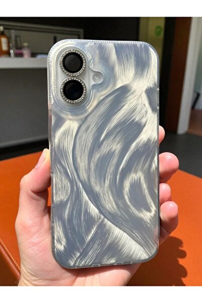 KVK PRİVACY iPhone 16 Uyumlu Tüylü Hologramlı Kılıf Darbeye Karşı Dayanıklı K...