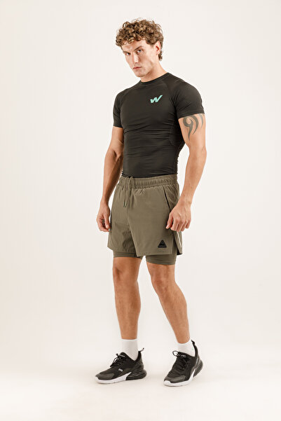 PAW Pivot Athletic Wears PAW APEX Erkek Running Hızlı Kuruma Antreman Fitness Spor Taytlı Şort