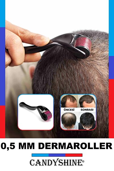 CandyShine 0,5 мм 540-голковий дермаролер для зміцнення волосся та догляду за...