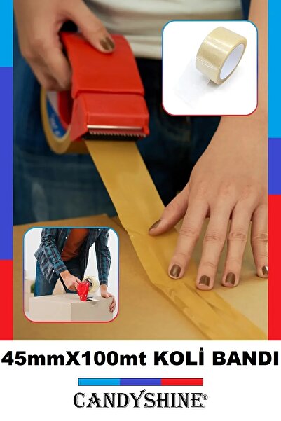CandyShine ® Premıum A Kalıte 1. Sınıf Koli Bandı 45 Mm X 100 Mt Akrılık Koli...