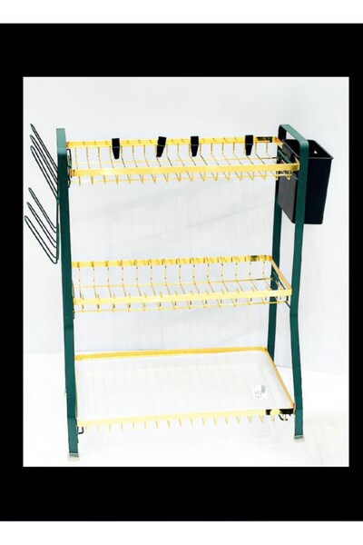 Generic رف تجفيف الأطباق المصنوع من الفولاذ المقاوم للصدأ فوق الحوض