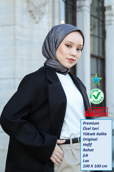 Hint İpek وشاح - وشاح مونوجرام أصلي فاخر (حرير فوال، جودة عالية، خفيف، مريح، ...
