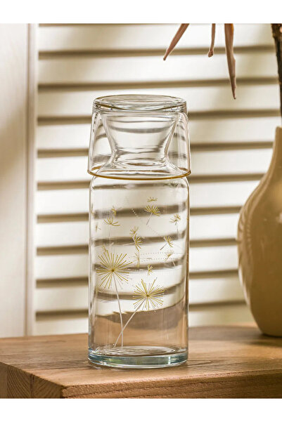 LC Waikiki Sarı Çiçek Baskılı Cam Sürahi - 700 Ml