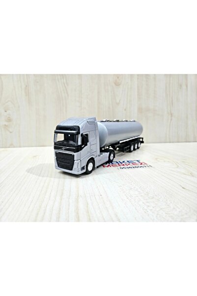 WELLY 25 cm uzunlukta 1/64 GRİ VOLVO TANKER TIR MAKETİ (firma ismi yazılabilir)