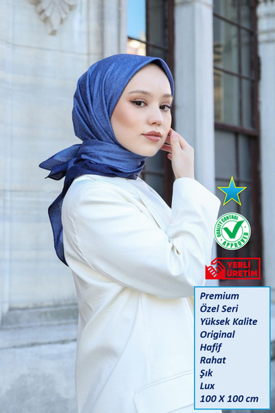 Hint İpek وشاح - وشاح مونوجرام أصلي فاخر (حرير فوال، جودة عالية، خفيف، مريح، ...