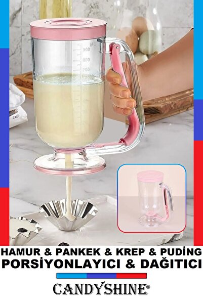 CandyShine Ölçekli Hamur Porsiyonlayıcı Dağıtıcı Pancake Krep Muffin Krema Pu...
