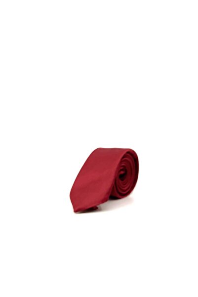 Morven Men's Claret Red Basic Plain Tie