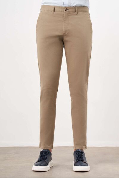 Morven Men's Green Seasonal Cotton Side Pocket Slim Fit Chino Pants