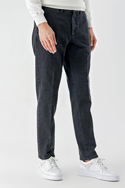 Morven Men's Black Cotton Side Pocket Dynamic Fit Chino Trousers