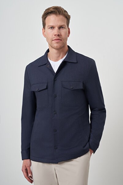 Morven Jachetă cămașă de muncitor albastru bleumarin pentru bărbați