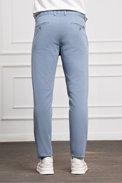 Morven Men's Blue Dynamic Fit Relaxed Cut Chino Pants