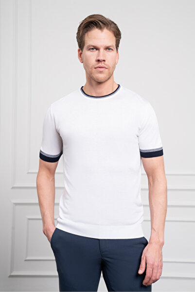 Morven Чоловічий білий трендовий поло з коміром, динамічний крій, зручний крій, футболка