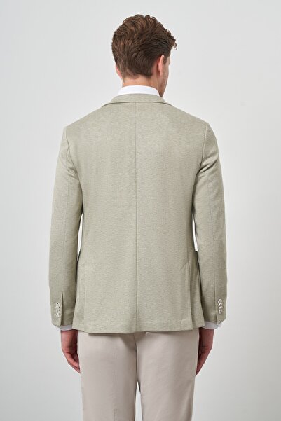 Morven Чоловічий зелений трикотажний піджак Slim Fit