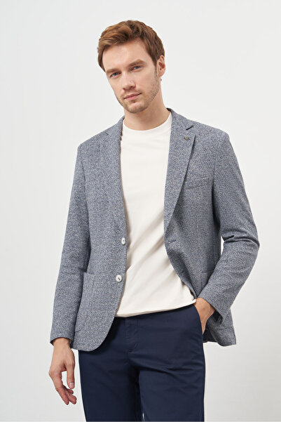 Morven Чоловічий светр Indigo в'язаний, облягаючий, з монокоміром