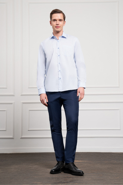 Morven Чоловіча сорочка A. MAVİ Basic Regular Fit з жорстким коміром і кишенями