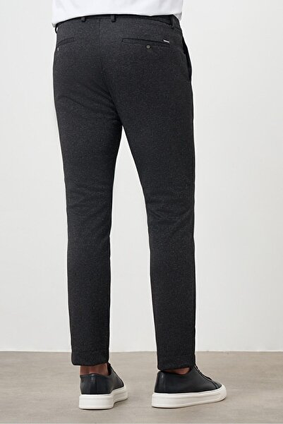 Morven Men's Black Polyviscose Trend Pleated Slim Fit Sports Trousers