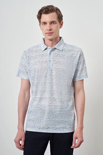 Morven Ανδρικό μπλουζάκι με γιακά πόλο με δυναμική εφαρμογή μπλε τάσης