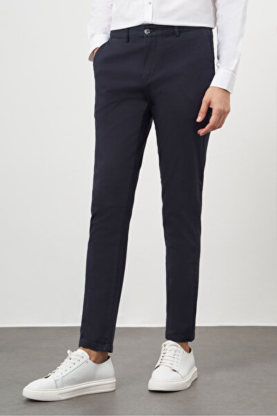 Morven Чоловічі темно-сині брюки чінос slim fit