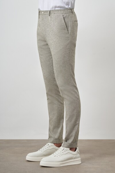 Morven Men's Green Trend Full Elastic Slim Fit Trousers