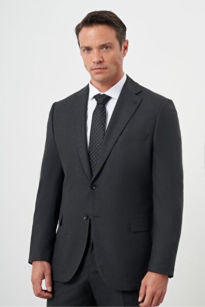 Morven Ανδρικό καπνιστό πολυβισκόνη Basic μονόχρωμο κοστούμι με δυναμική εφαρμογή μονόχρωμο γιακά