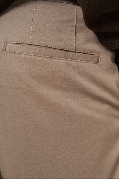 Morven Men's Mink Cotton Side Pocket Slim Fit Chino Trousers