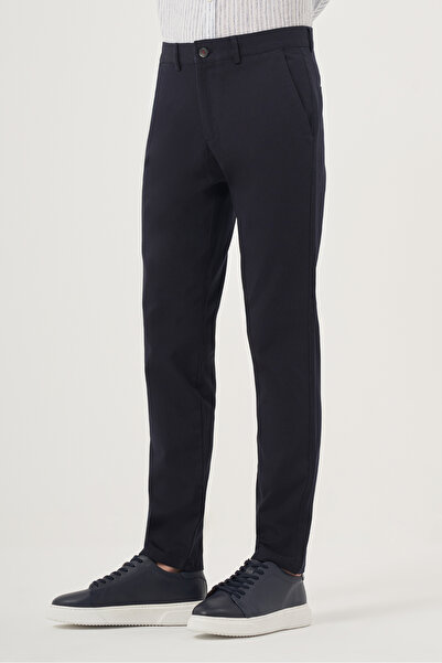 Morven Men's Navy Blue Export Summer Cotton Side Pocket Slim Fit Chino Pants