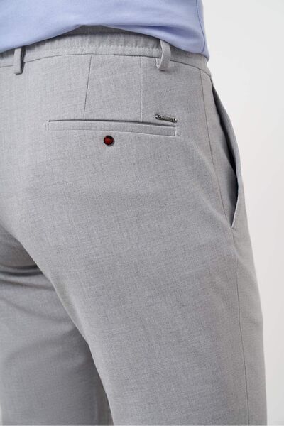 Morven Men's Gray Polyviscon Trend Drawstring Jogger Slim Fit Sports Trousers