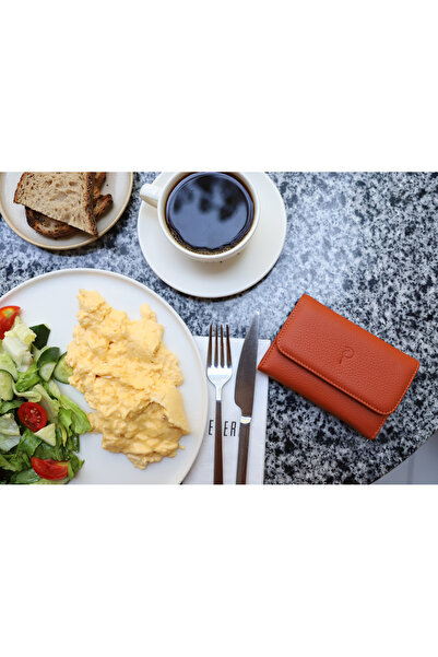 Home Hakiki Deri Kadın Cüzdan Kompakt Boy Bozuk Para Gözlü Çok Bölmeli Fermuarlı Tozluğu Ile Birlikte