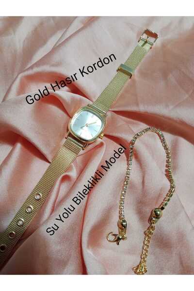 Brality Minimal Model - Hasir Gold Cord - Retro Vintage Model Women's Wristwa...