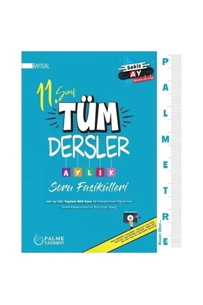 Palme Yayınevi PALME 11.SINIF TÜM DERSLER AYLIK SORU FASİKÜLLERİ SAYISAL *YENİ*