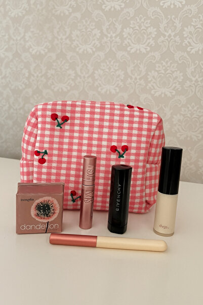 ByMisa Store Cherry Patterned Makeup Bag