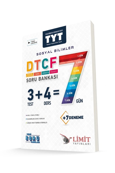 Limit Yayınları Limit Tyt Dtcf 7 Gün Sosyal Bilimler Soru Bankası