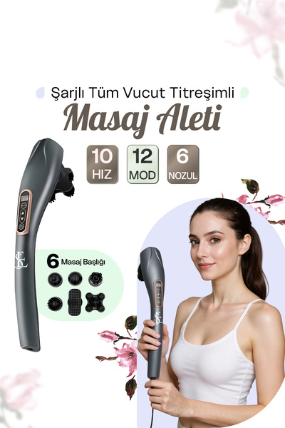 Mega Plus Şarjlı Tüm Vucut Sırt Bacak Omuz Titreşimli Masaj Aleti Kan Dolaşımı El Vücut Masajı Ürünleri