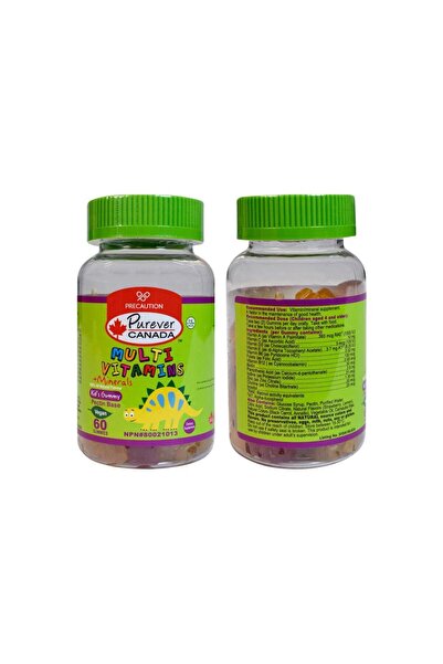 purever canada Multi Vitamins Plus Minerals for Kids 60 Gummies (Pack of 2)